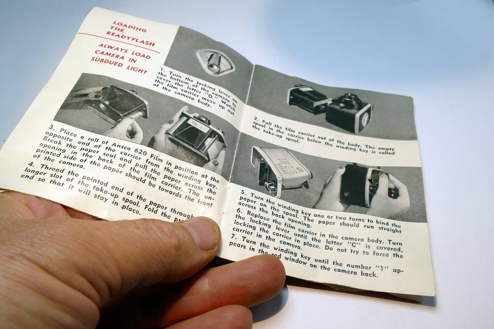 Ansco Ready Flash 620 camera Manual Instruction Guide EN