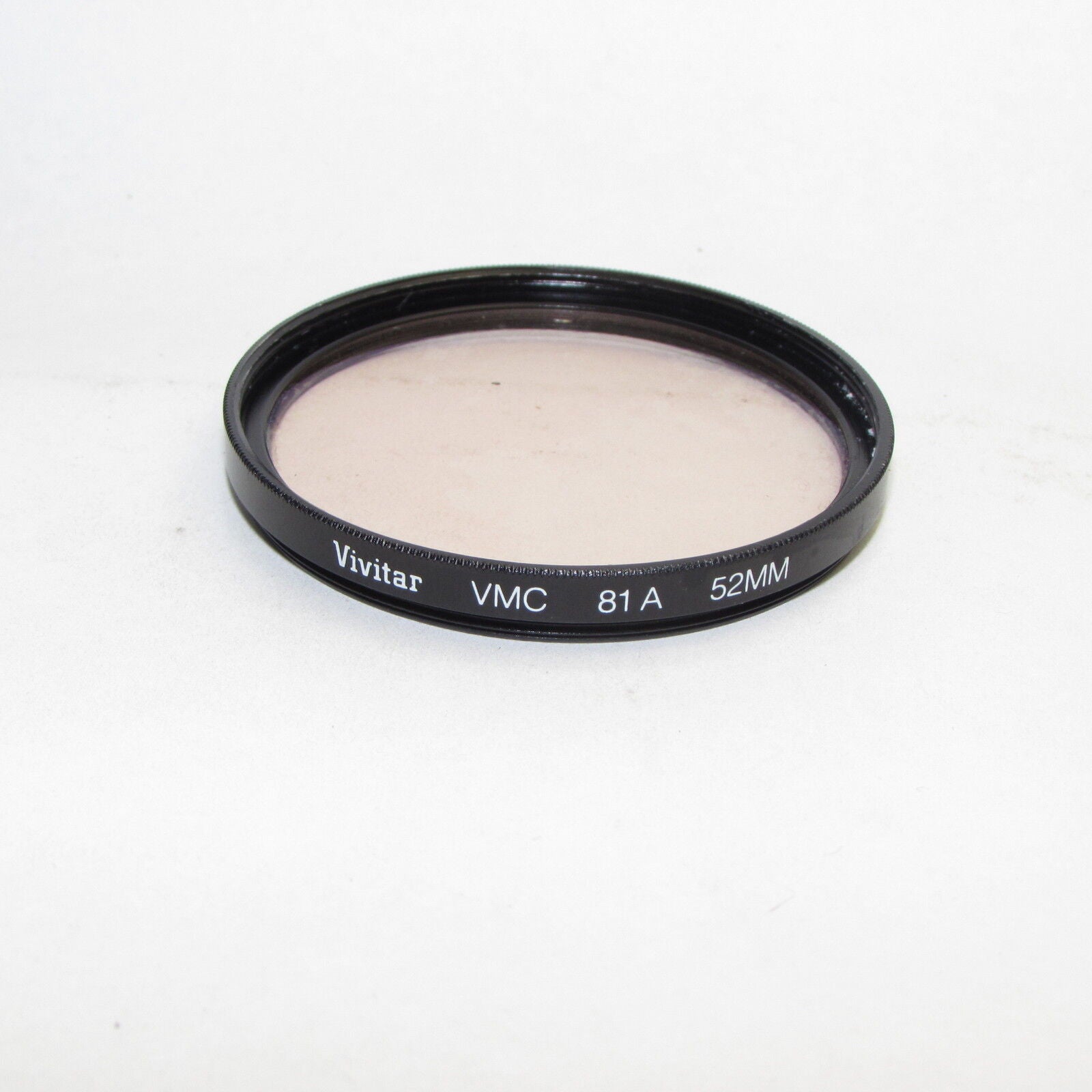 Used Vivitar VMC 81A 52mm Lens Filter with coating damaged by rubbing