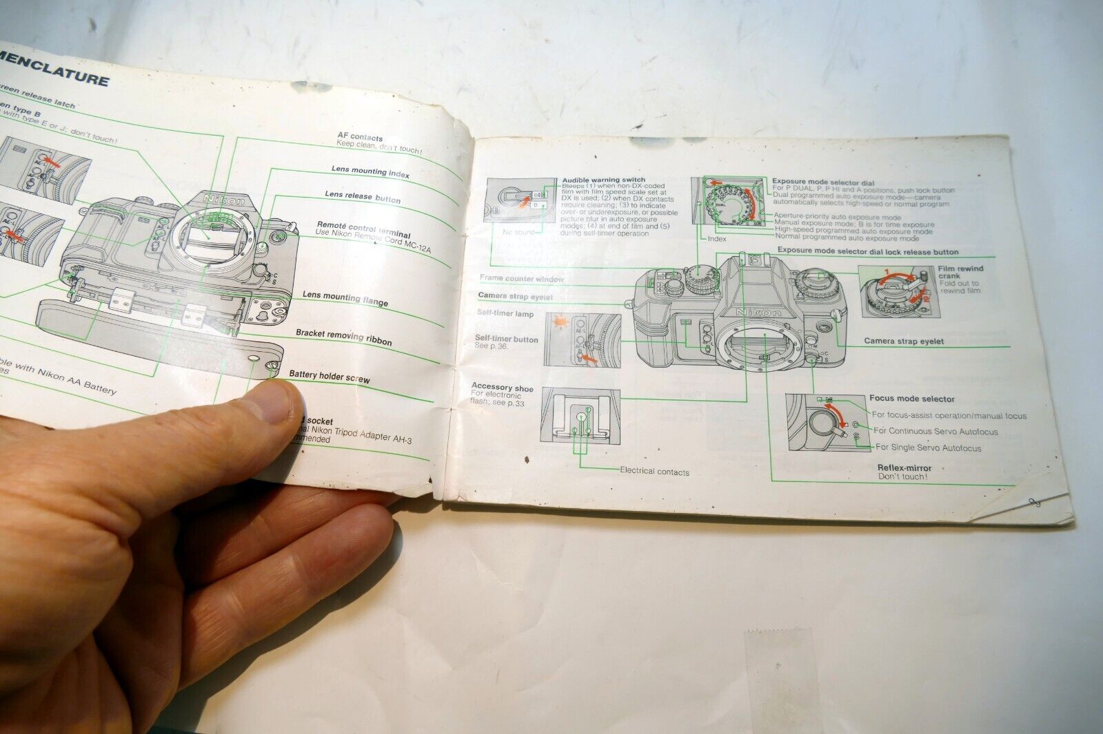 Nikon N2020 AF camera Instruction Guide Manual (missing cover) - OEM vintage