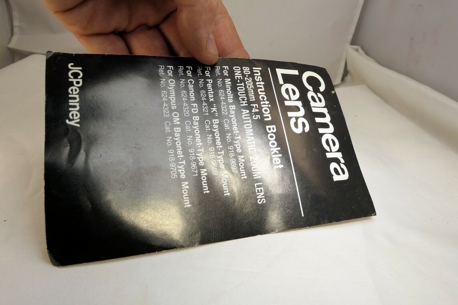 JCPenney Camera lens 80-205mm f4.5 Guide Manual instruction booklet