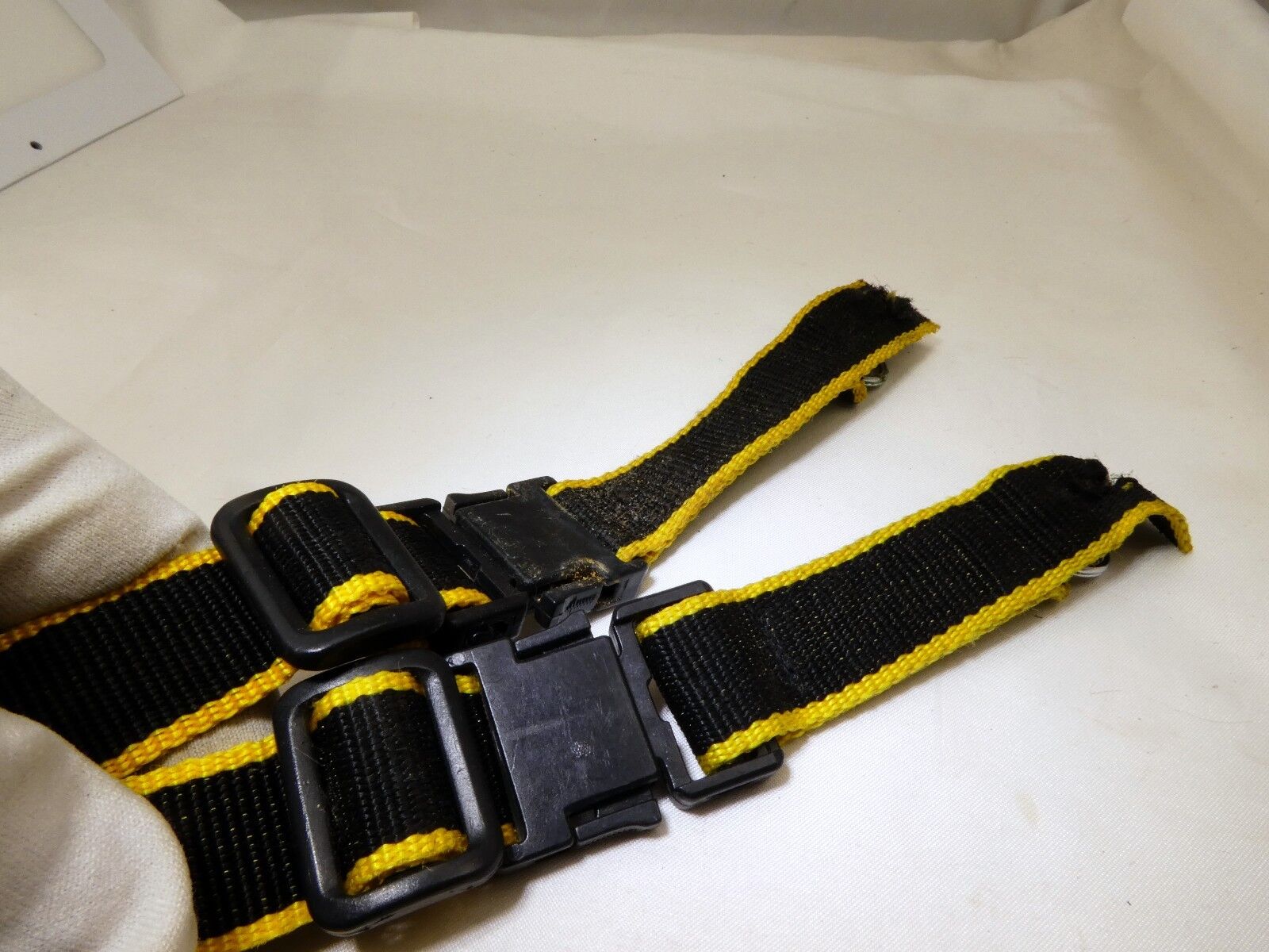 Camera Strap Yellow Black Leather 1.5"  Wide FE FE2 FM2n quick release 