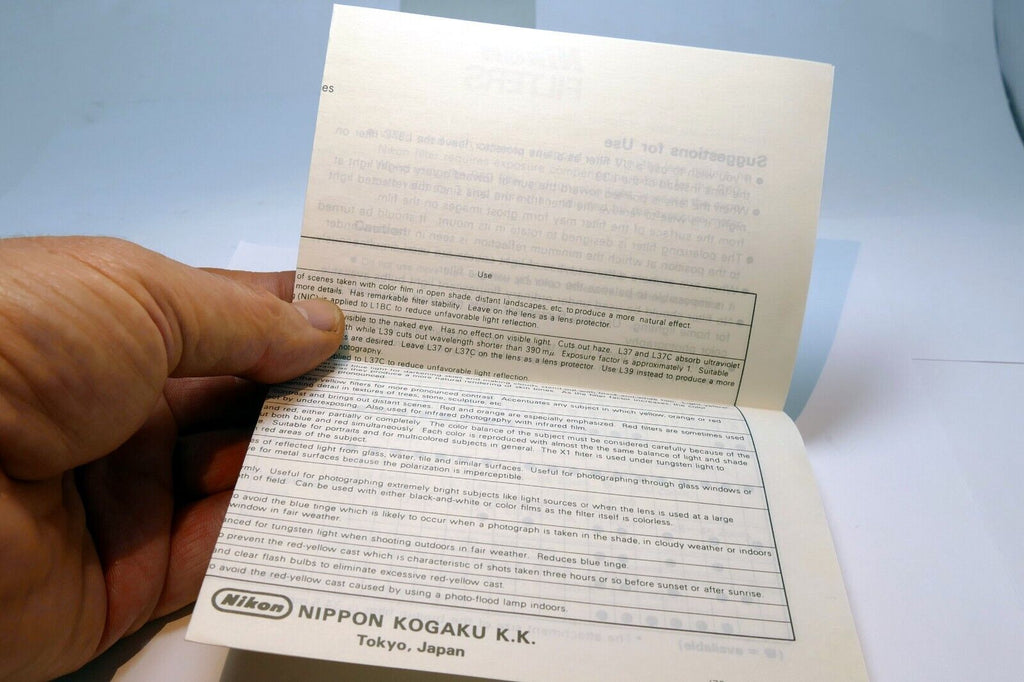 Nikon FE camera registration card 1980 genuine OEM - mint