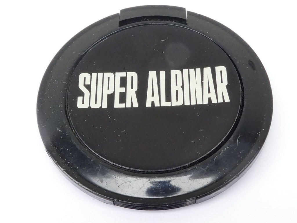 Used Super Albinar 49mm Lens Front Cap Black snap-on type plastic Japan