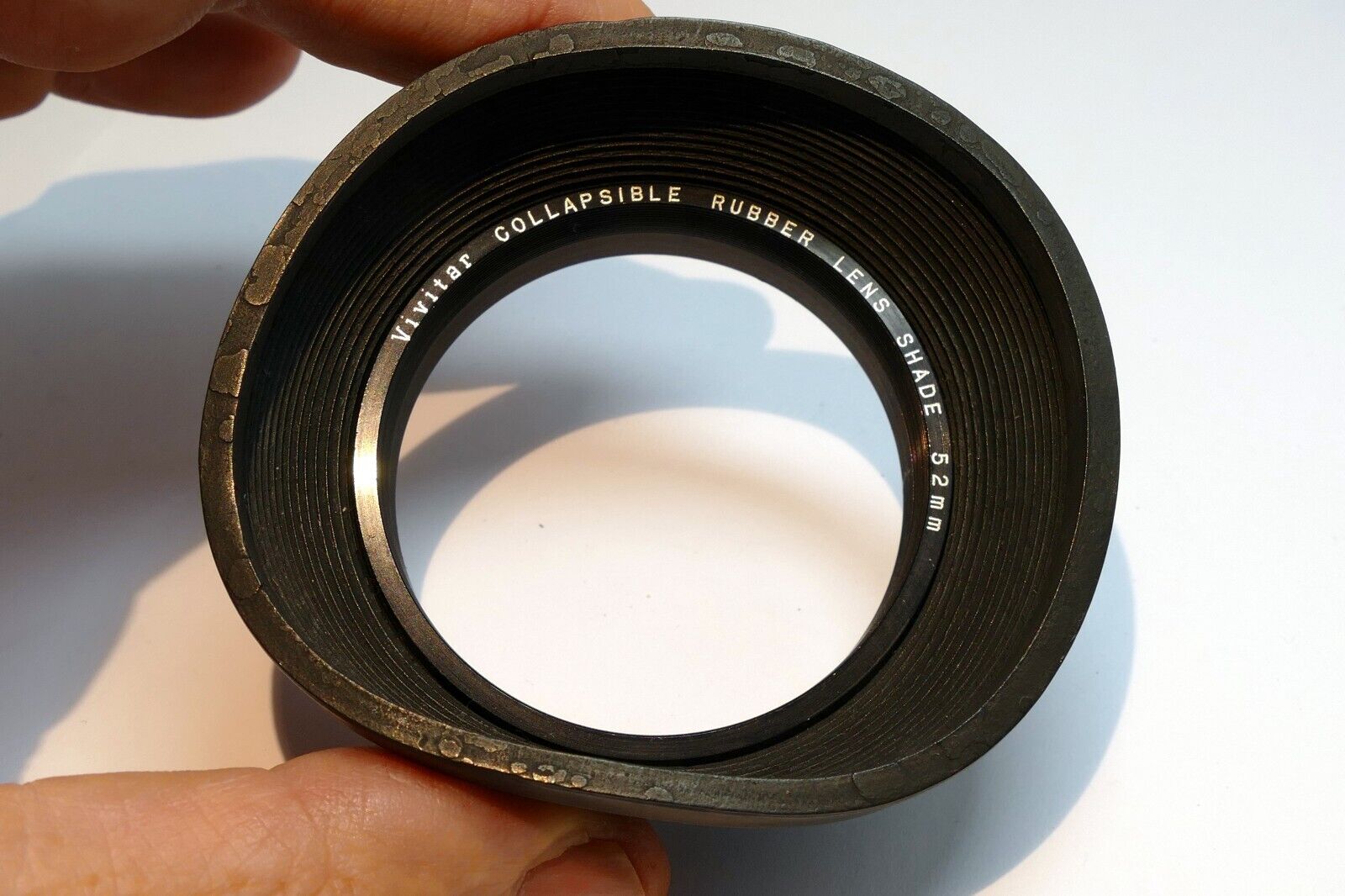 Vivitar 52mm  Rubber Lens Hood Shade - poor condition, rubber stiff