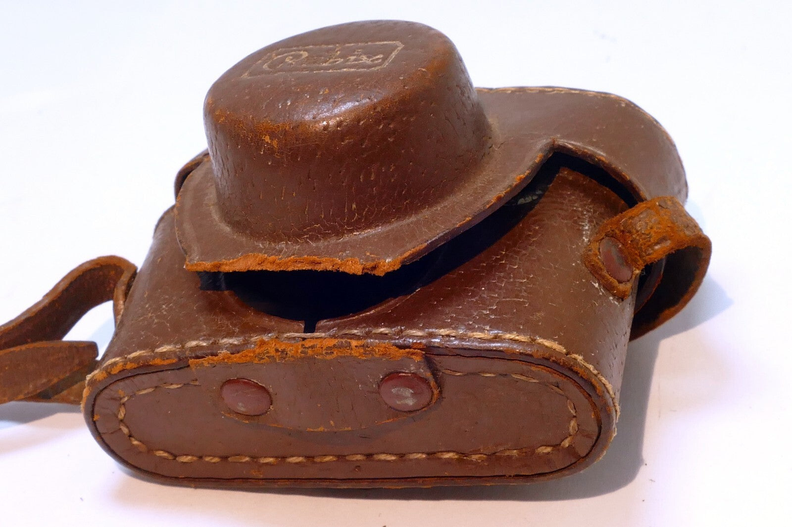 Leather Camera Case for Rubix 16mm camera miniature vintage