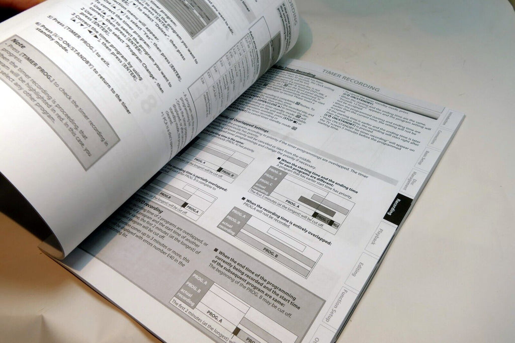 Manual Instruction Guide for Toshiba DVD Video recorder DR430KU