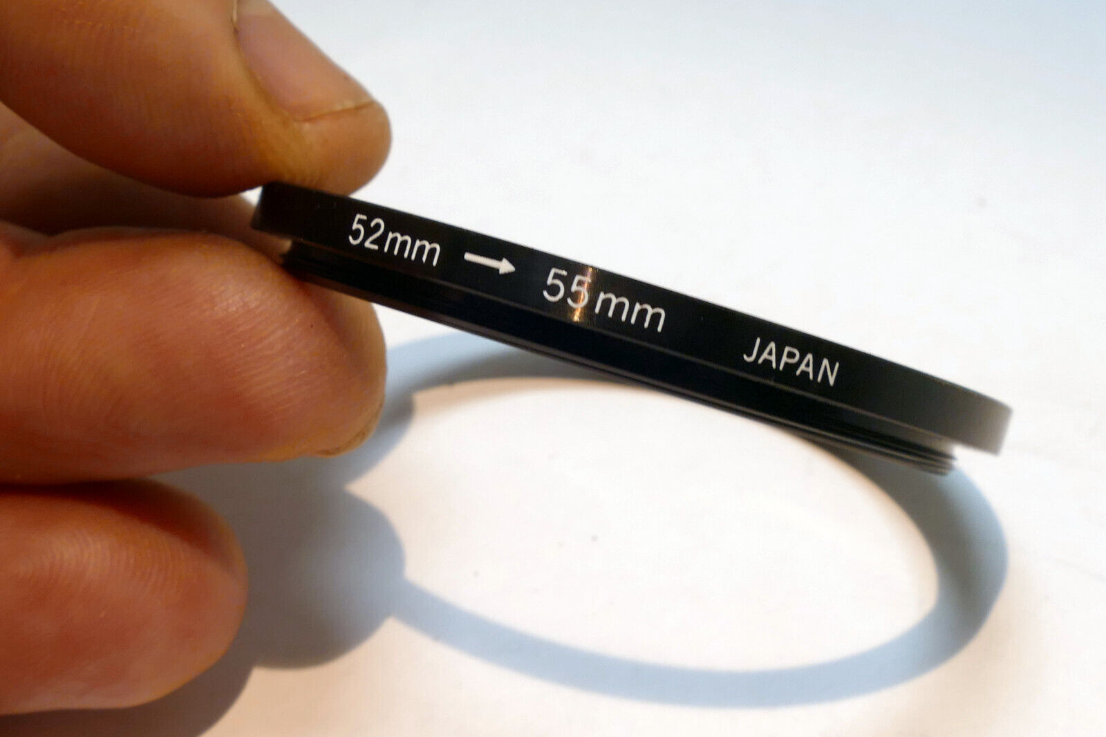 52mm to 55mm Step - Up ring metal threaded for lens filter