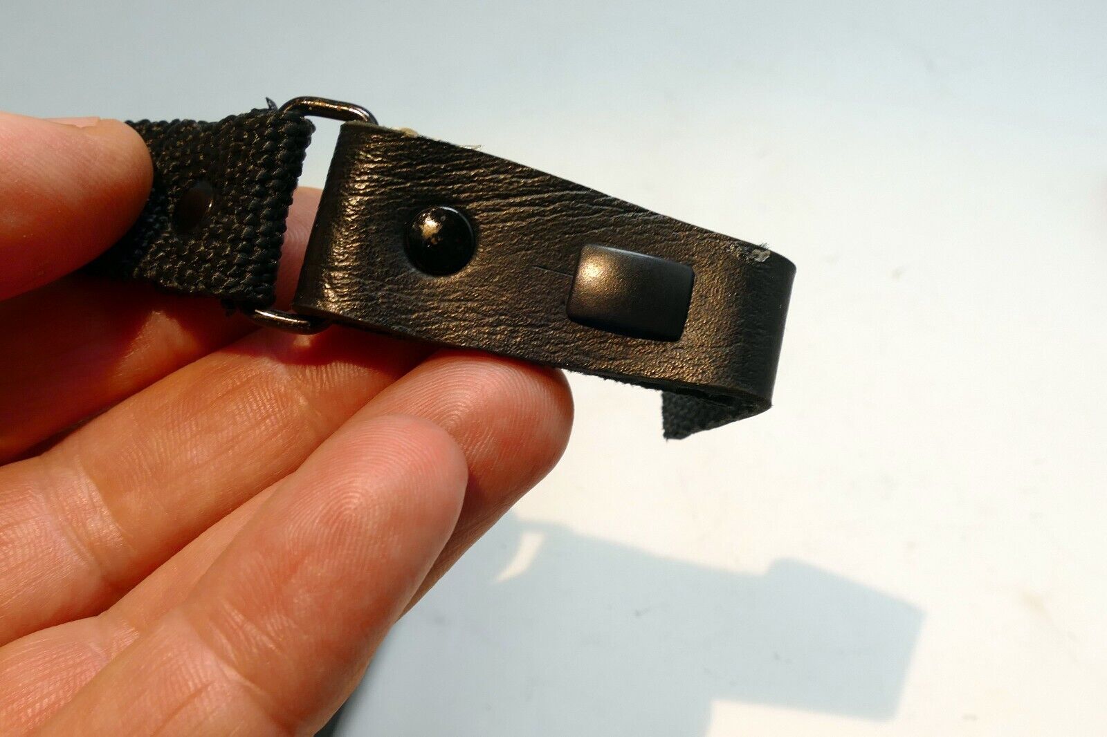 BLACK Strap for Camera Case 2cm wide Canvas Sturdy with rubber pad