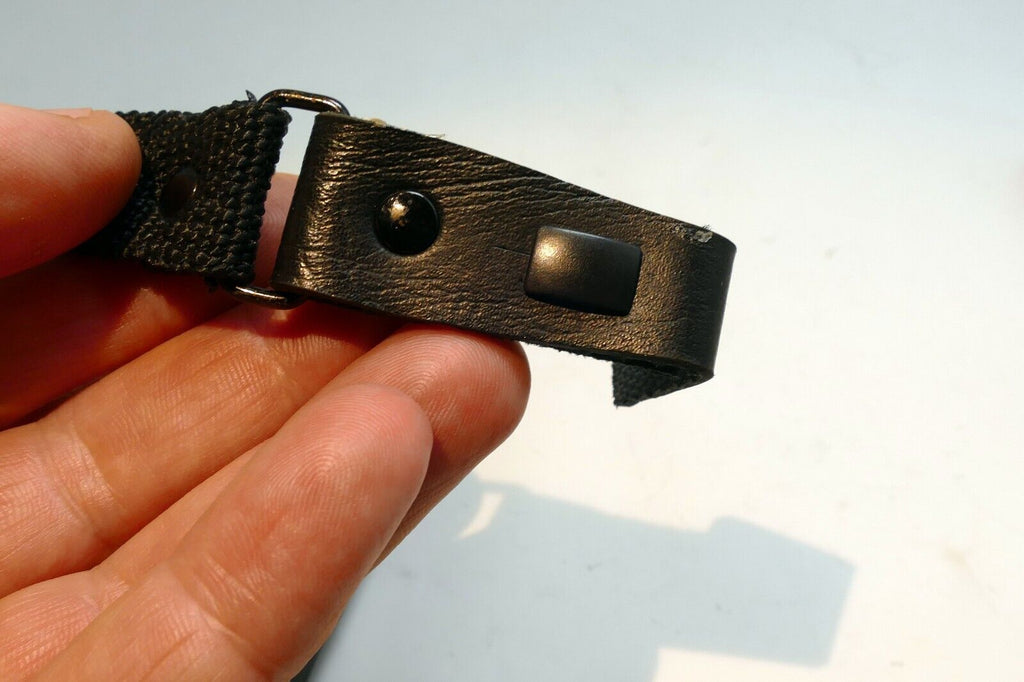 BLACK Strap for Camera Case 2cm wide Canvas Sturdy with rubber pad