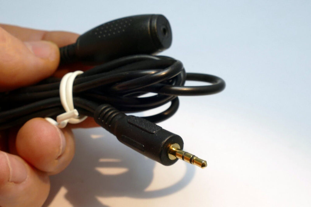 TRS Stereo Male to Female 2.5mm to 2.5mm Audio Cable 2 feet  long  extension
