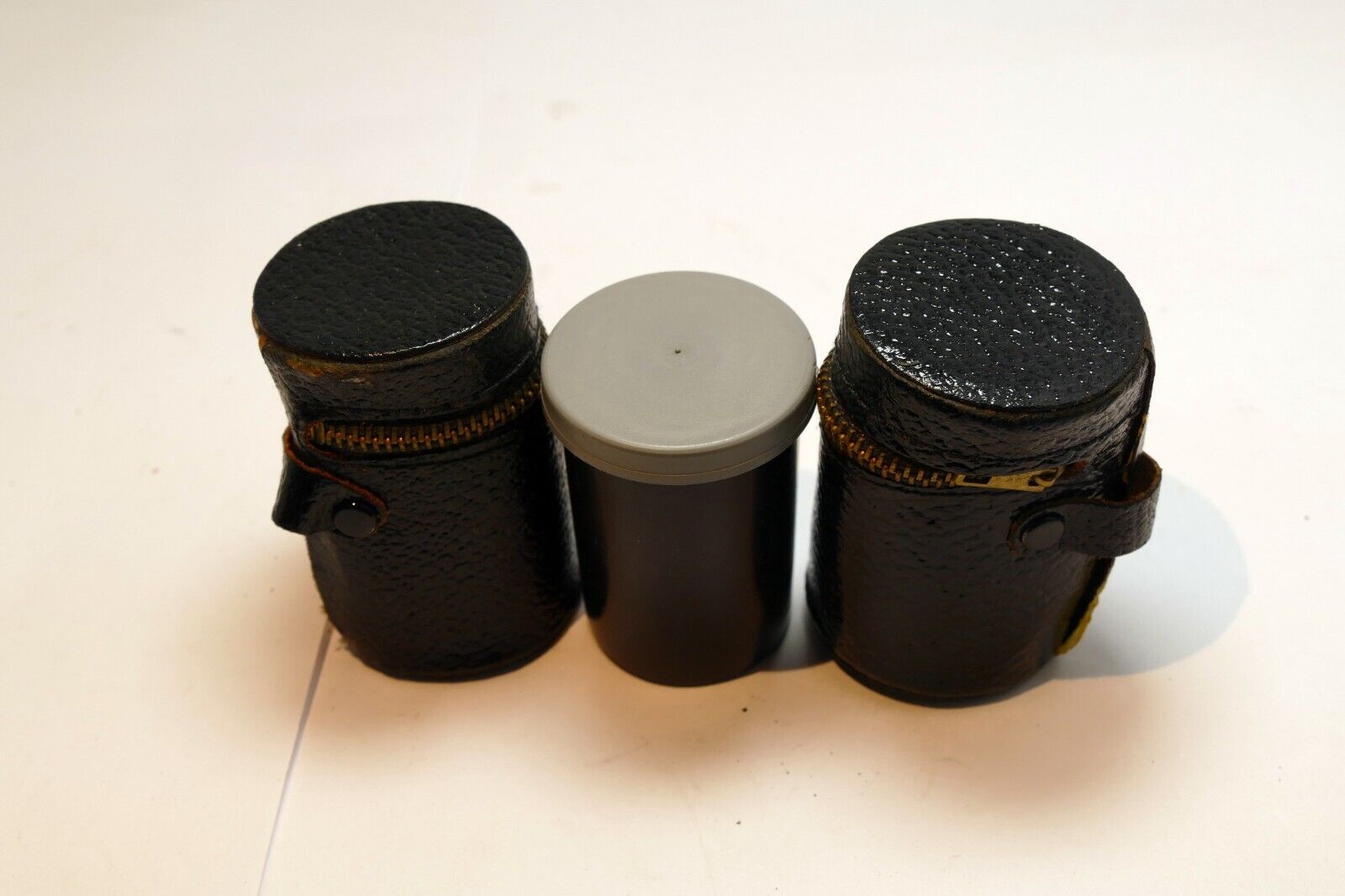 Case with zipper  for 135mm film canister clip on type for camera film
