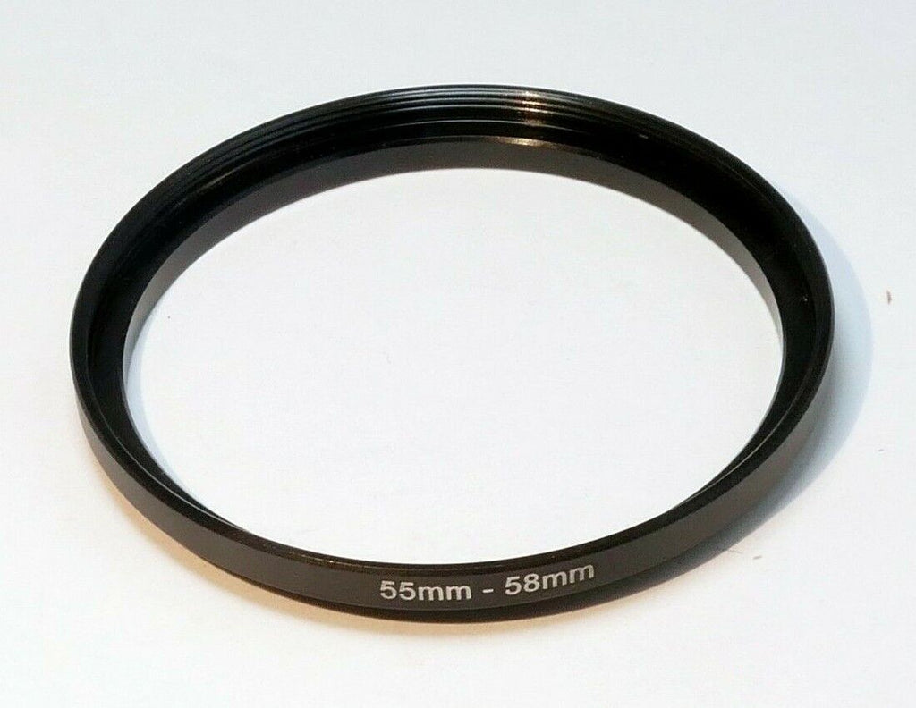 55mm to 58mm ring Metal adapter threaded step-up