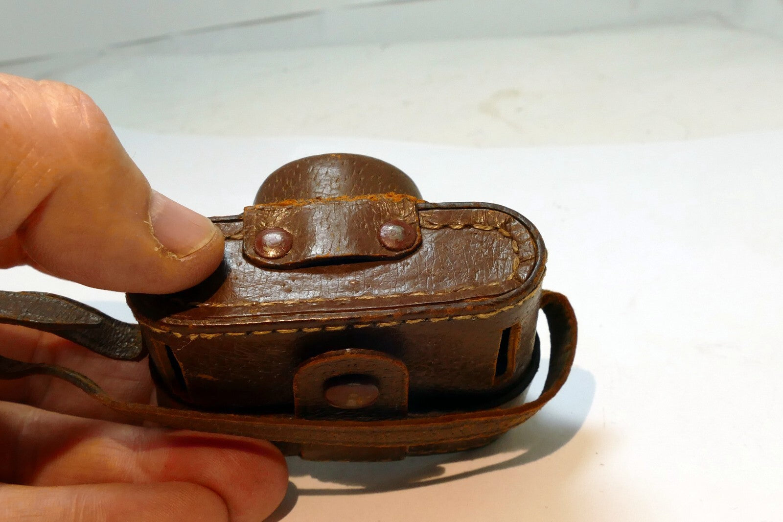 Leather Camera Case for Rubix 16mm camera miniature vintage