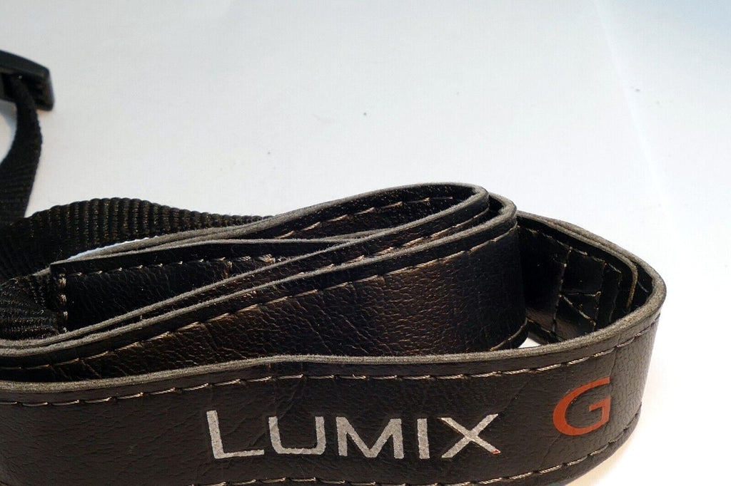 Panasonic Lumix G Shoulder Camera  Strap 2cm wide Black Leather  - Genuine OEM