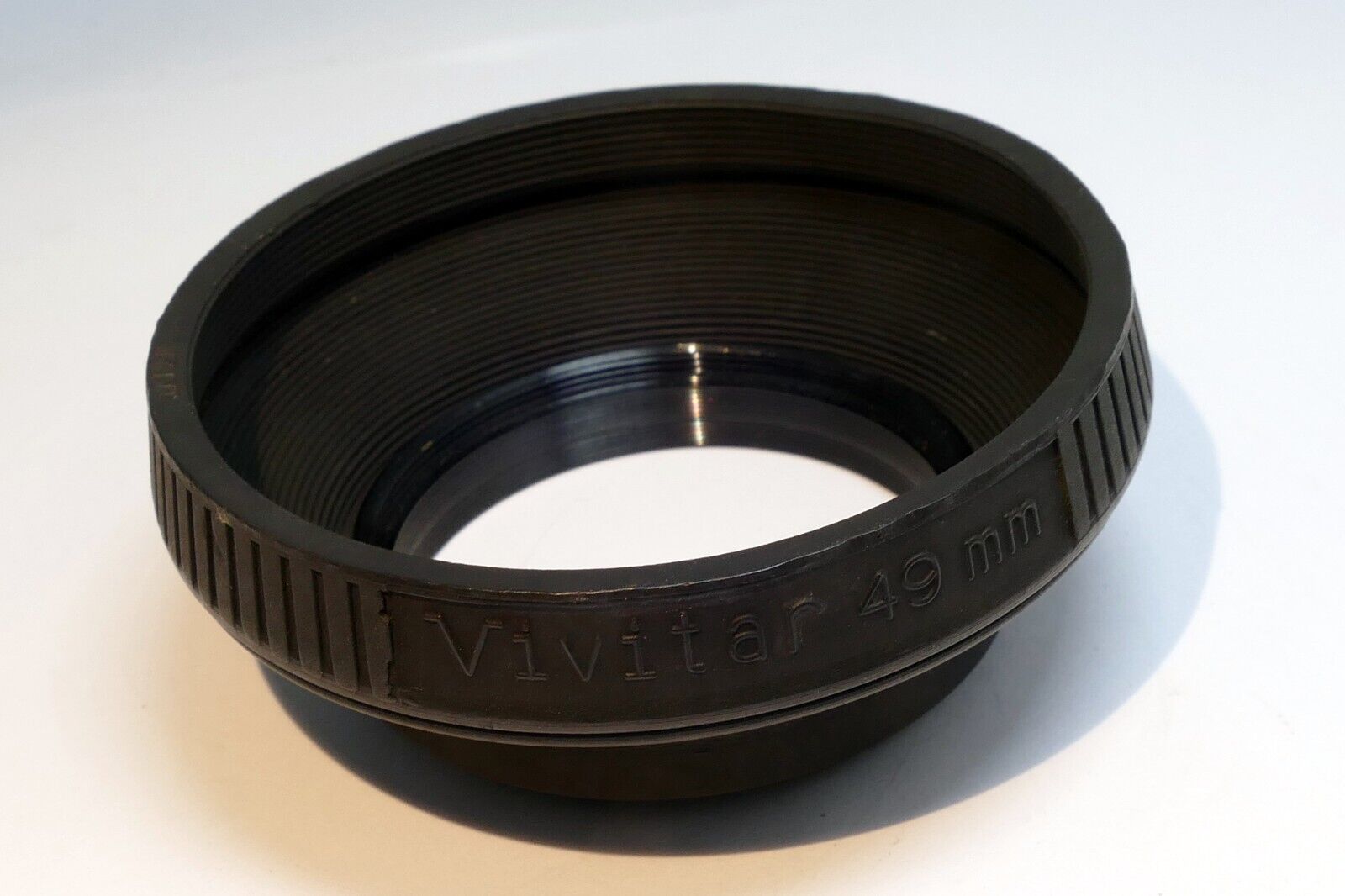 Vivitar 49mm  Rubber Lens Hood Shade  double threaded for 50mm f1.7 f2