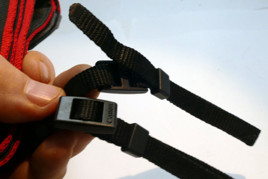 Canon EOS 60D Camera Shoulder Neck Strap Black-Red  4cm wide -  Genuine OEM