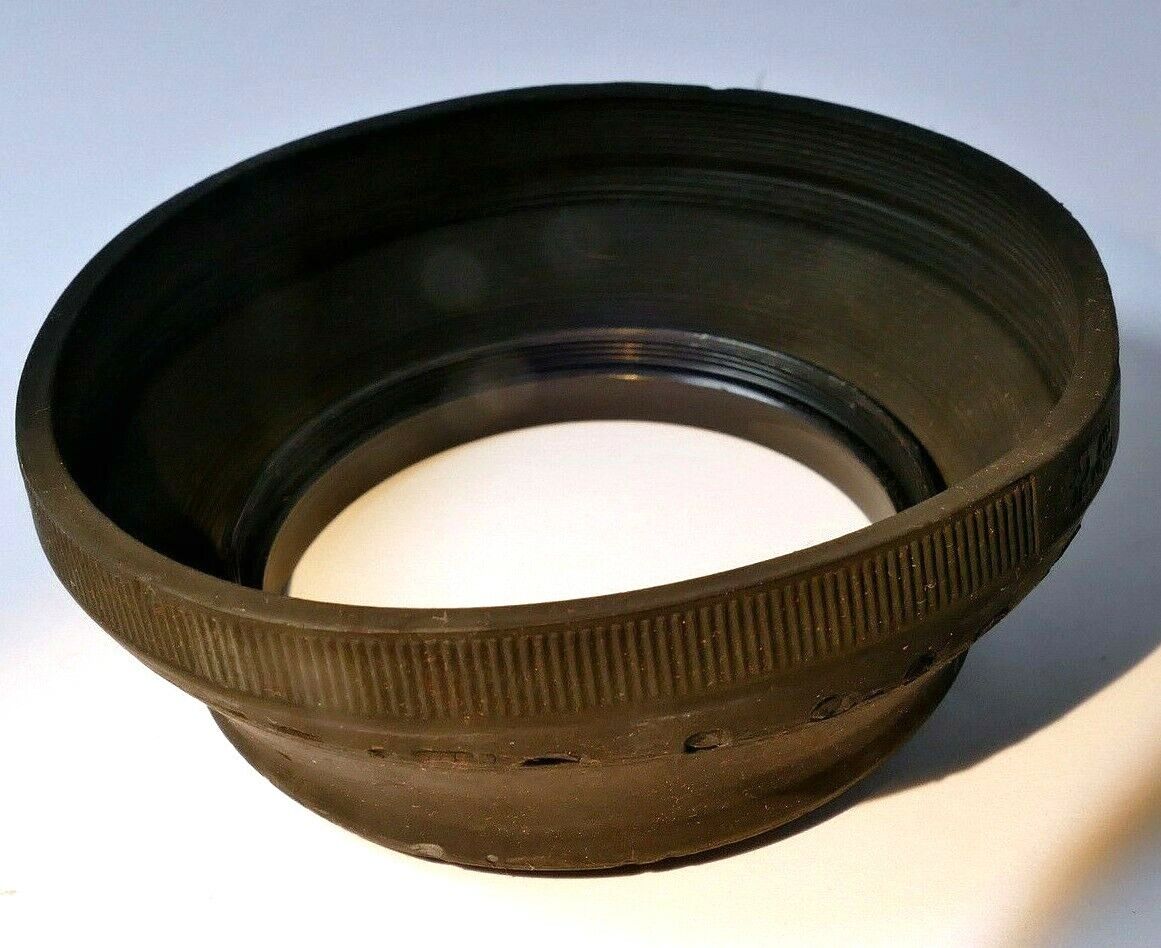 62mm Collapsible Rubber Lens Hood screw in type vintage made in Korea