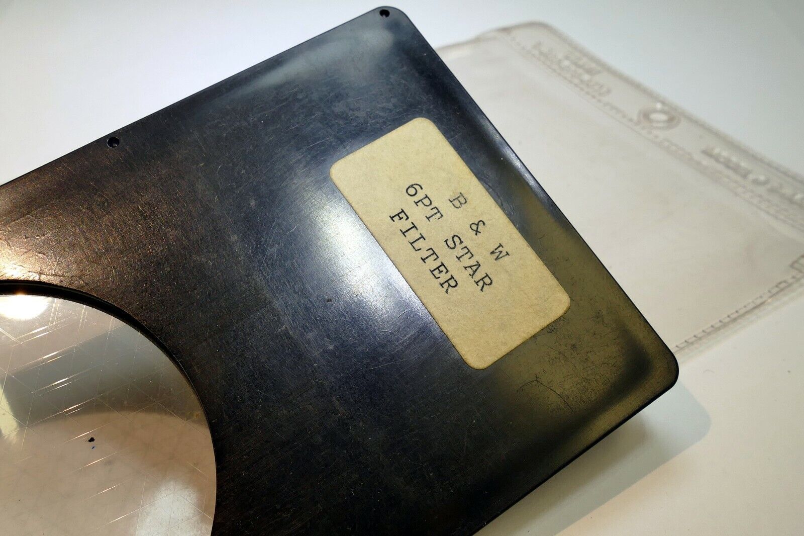 B&W 6-Point Cross Star Lens Filter drop in square 3X3" for Lindahl 6PT