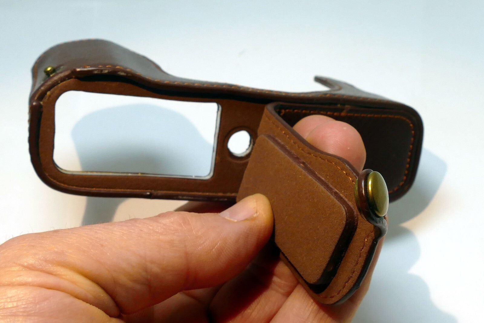 Lower Half Case for  Sony Alpha digital camera Brown