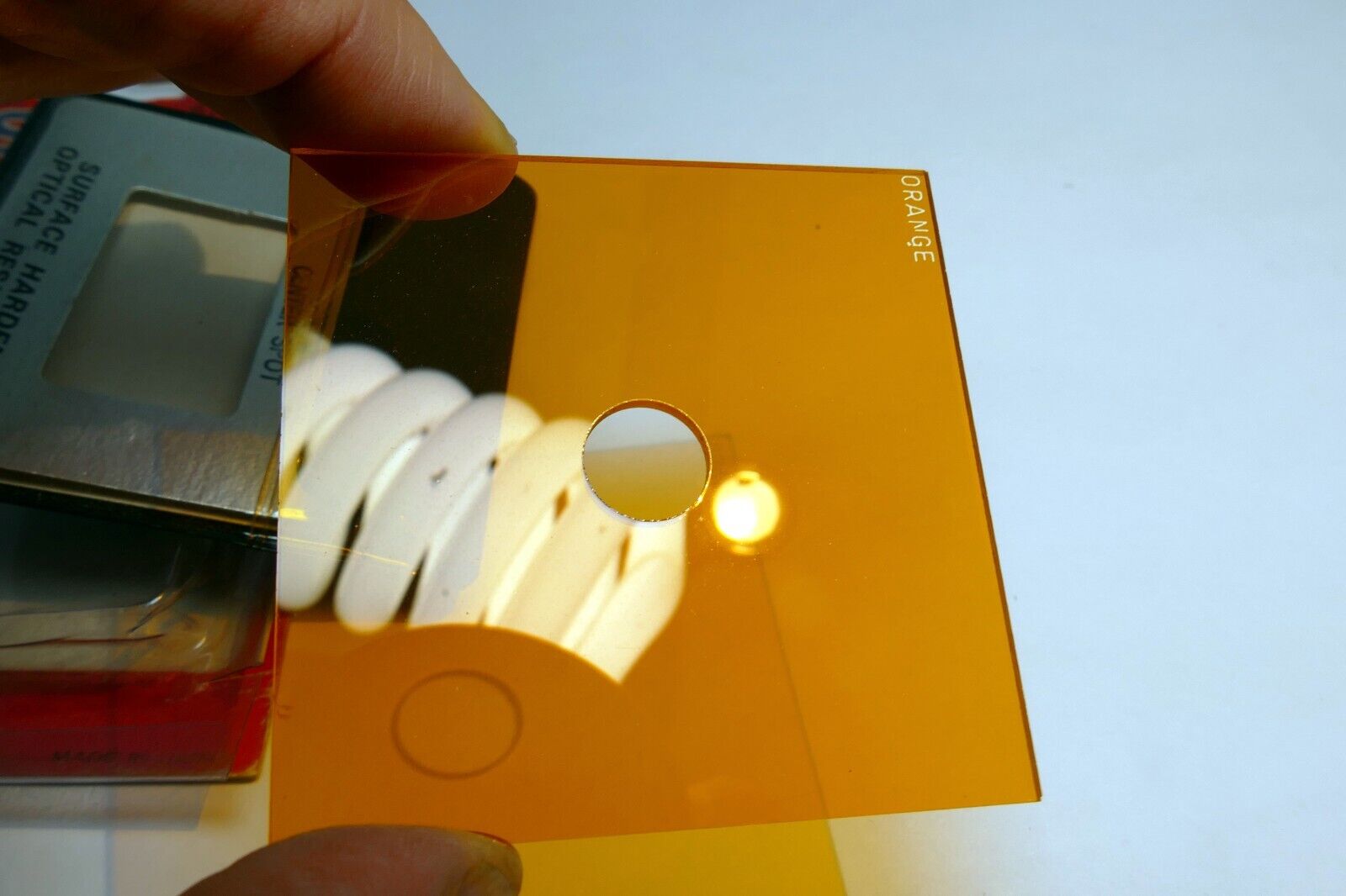 Orange SQF-360 Amber Center Spot  Filter 67X67mm square drop in for Cokin A S