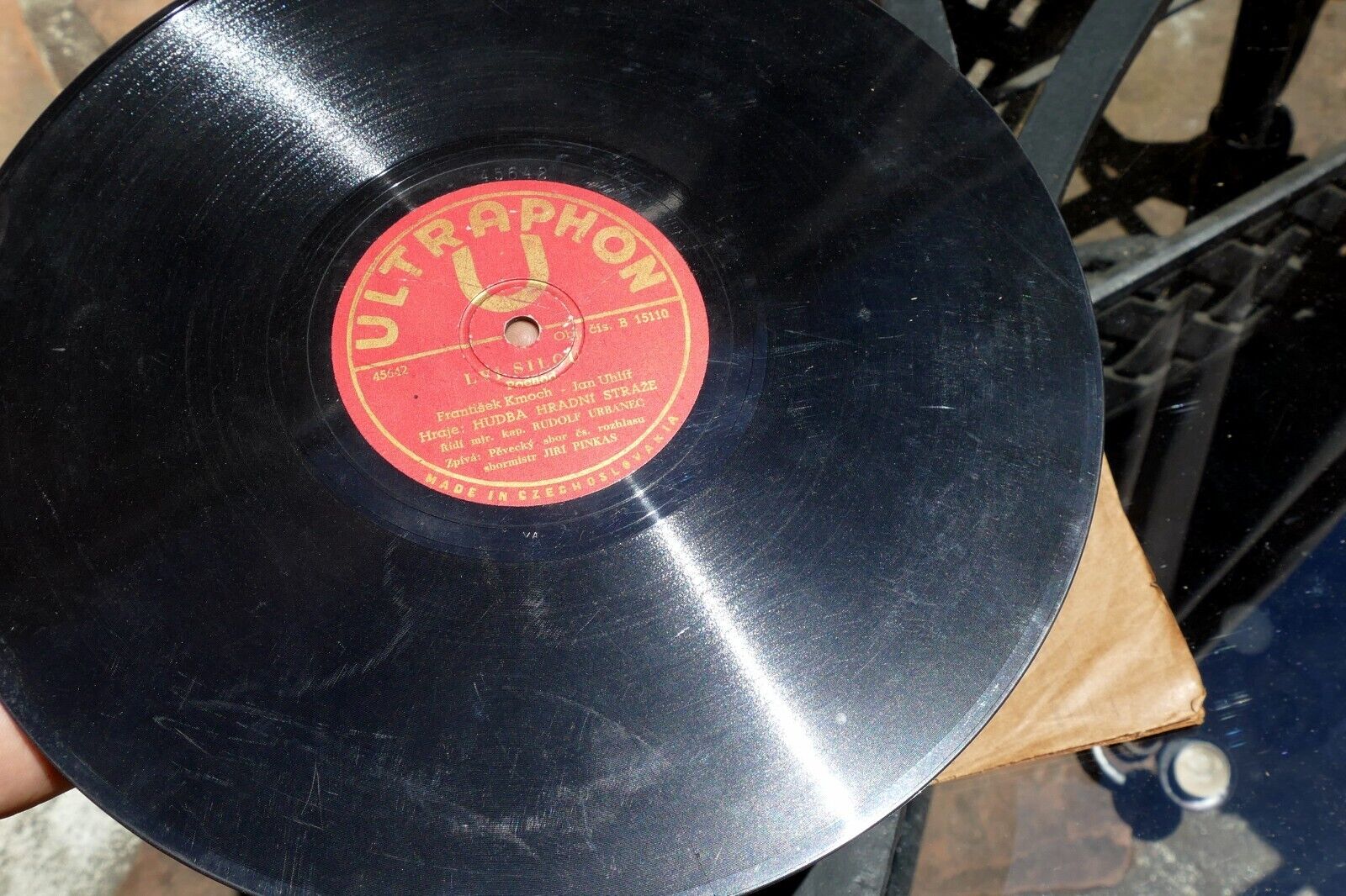 10" 78rpm Hudba Hradní Stráže 15110 Ultraphon Pestry Sokole 1948