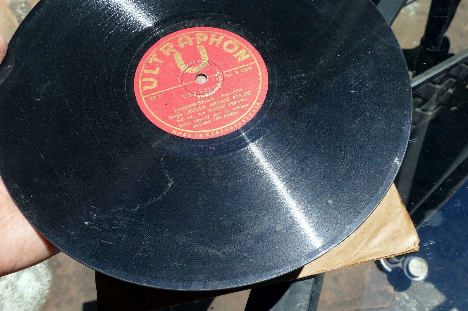 10" 78rpm Hudba Hradní Stráže 15110 Ultraphon Pestry Sokole 1948