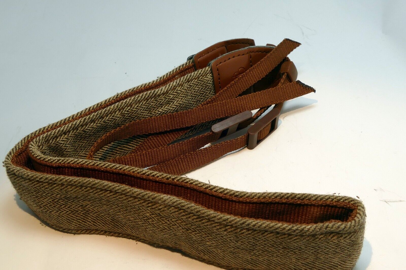 Tarion 4cm wide Camera Shoulder neck Strap Brown tweed western retro
