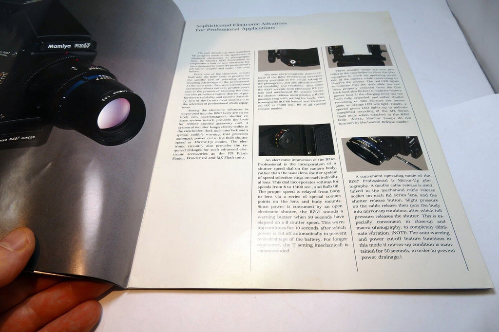 Mamiya RZ67 Professional Camera System Brochure Accessory Owner's Guide