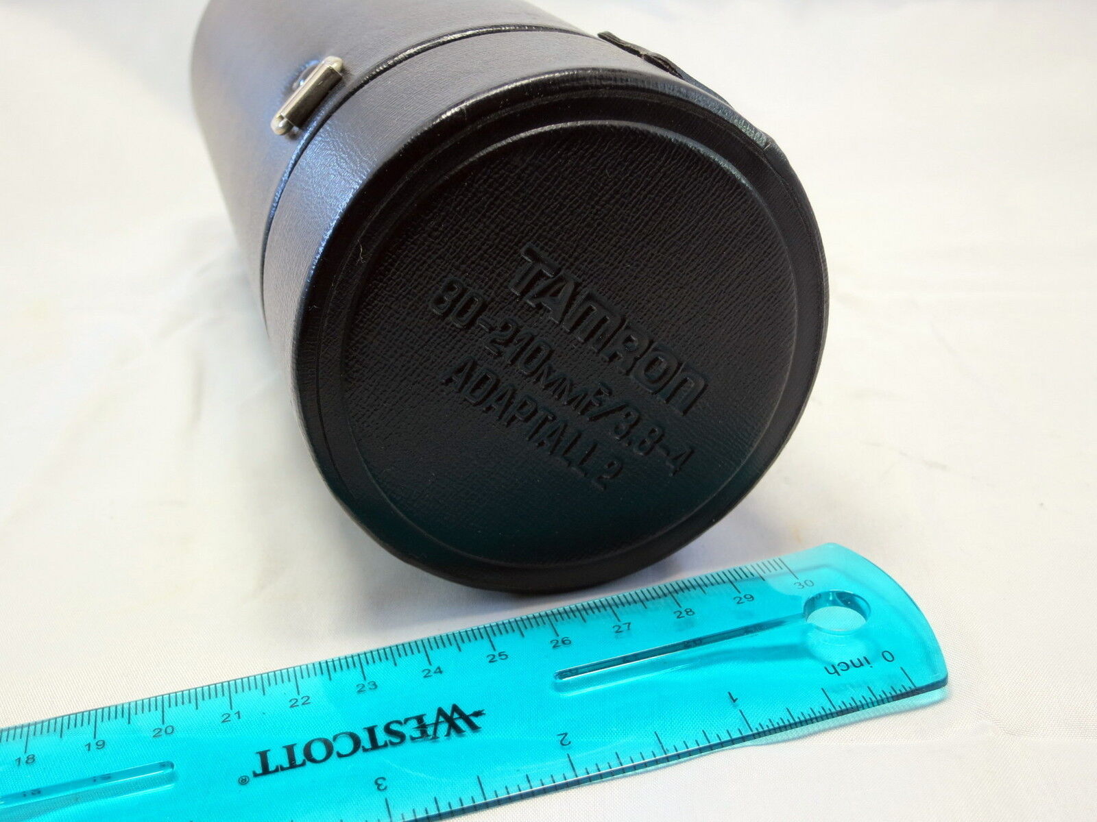 Tamron 80-210mm F/3.8-4 Adaptall2 Black Lens Hard Case 8"t x2.5"w 103A 7.5X3"