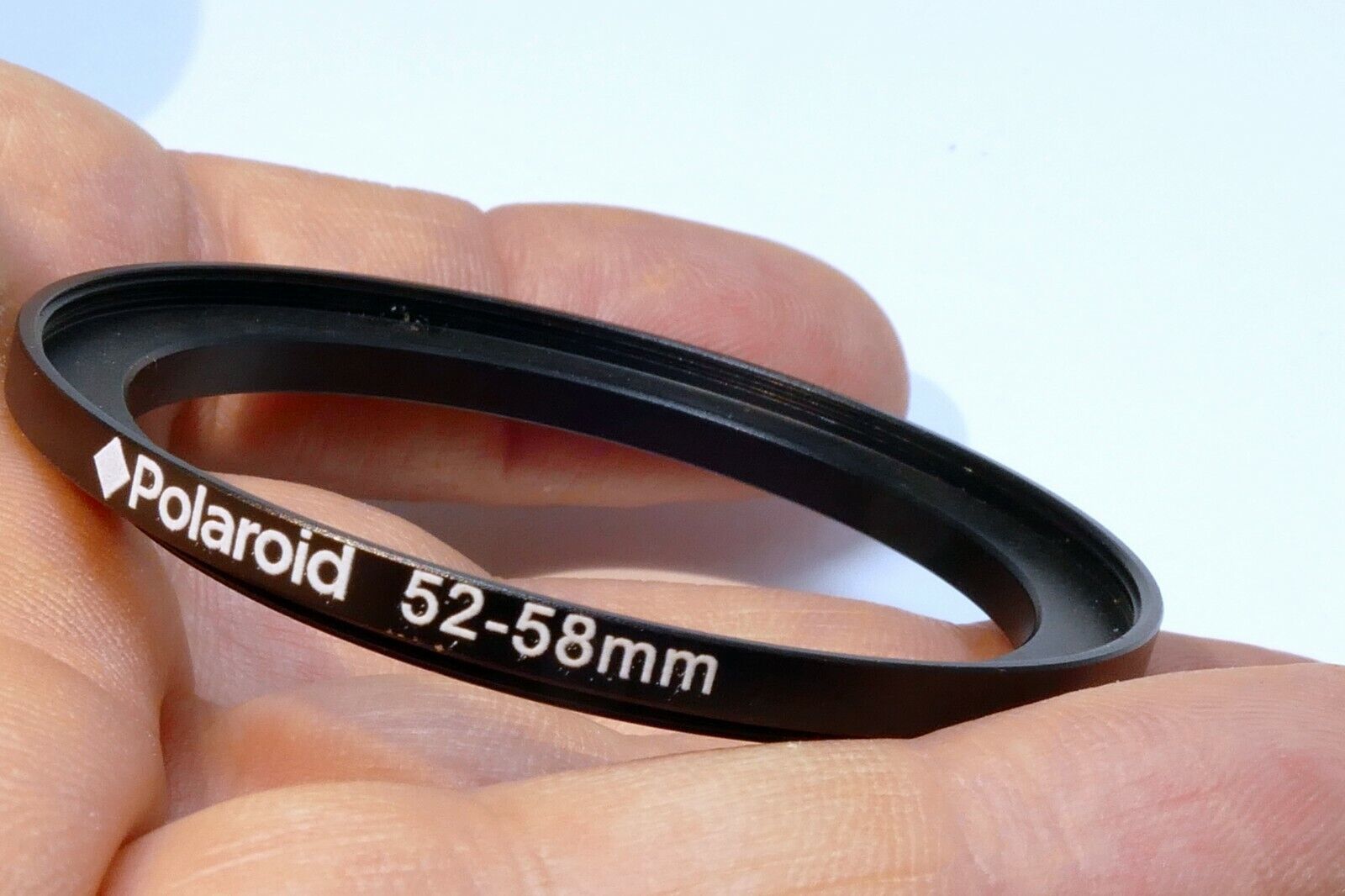 Polaroid 52mm to 58mm Step-up ring Metal adapter double threaded for lens filter