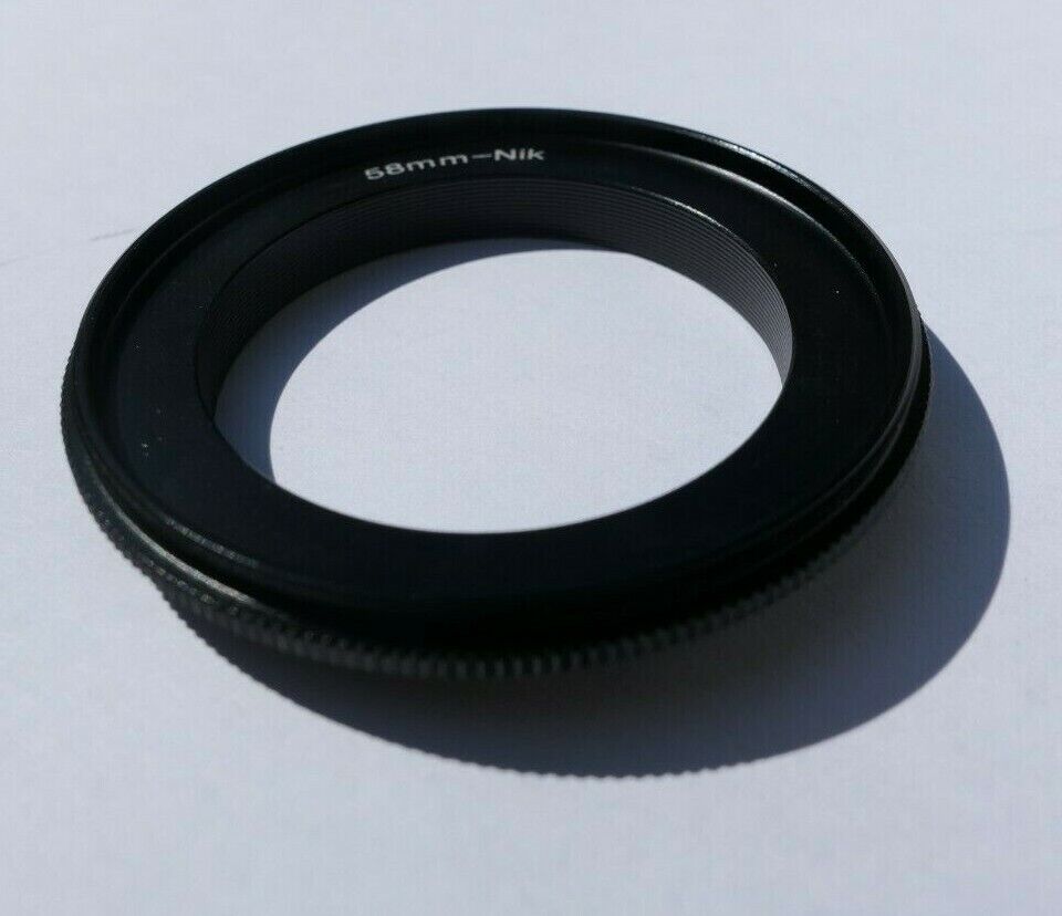 58mm Macro Reverse Lens Adapter Ring For Nikon camera F Ai-s AF-S Close-up D850