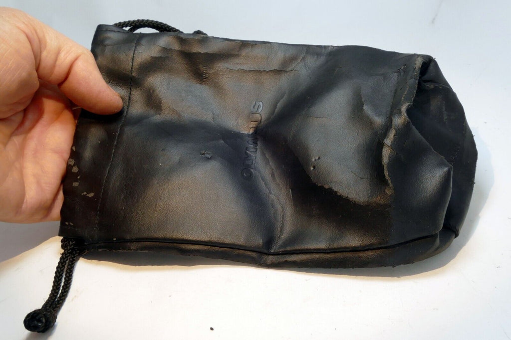 Soft  Leather Drawstring Bag Case for Olympus flash