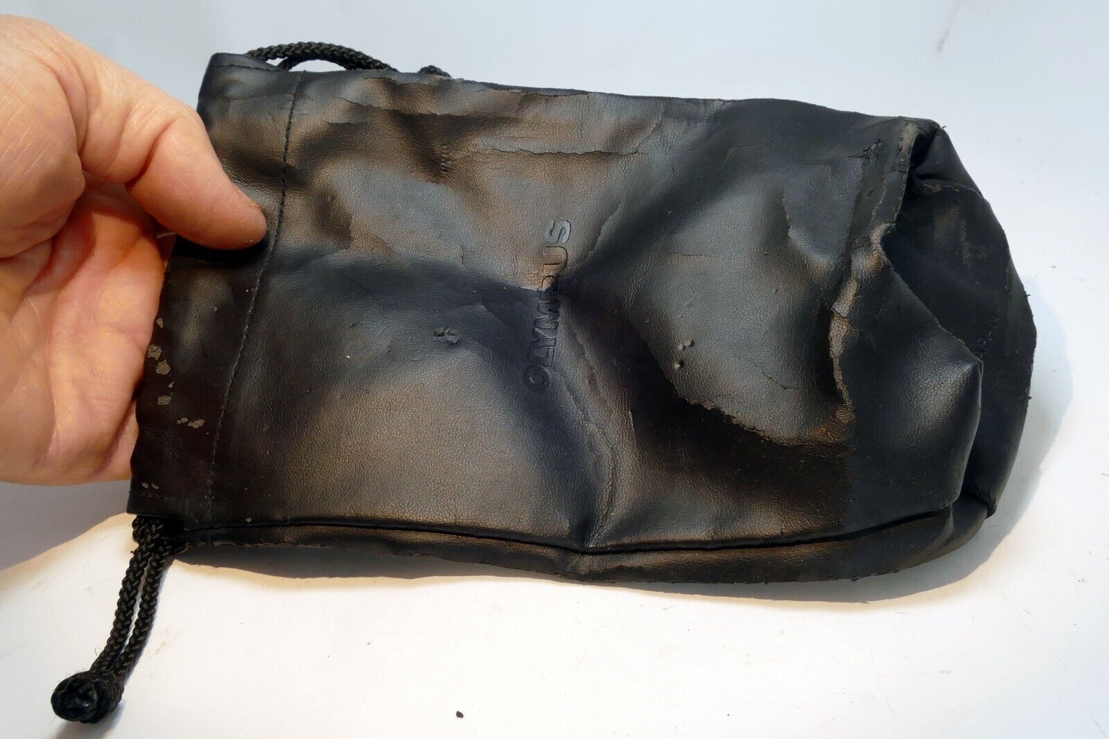 Soft  Leather Drawstring Bag Case for Olympus flash