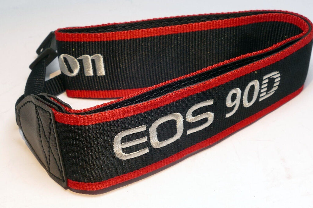 Canon EOS 90D Digital Camera Neck Shoulder Strap Black-Red - -  Genuine OEM