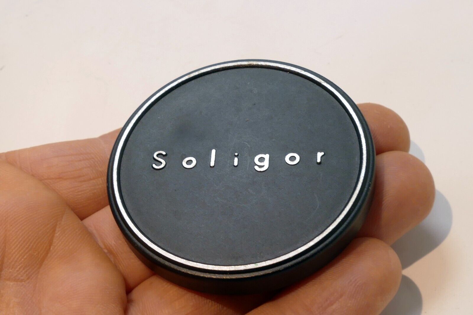 Soligor Front lens Cap for T2 lens 54mm metal slip on over the lens hood