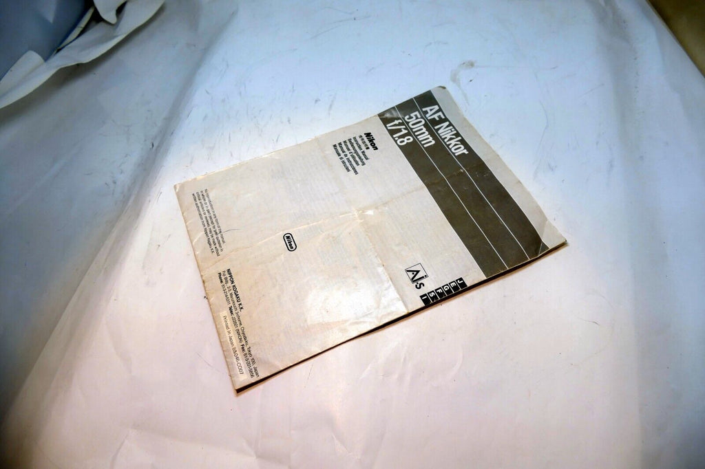 Nikon AF Nikkor 50mm f1.8 Ai-s FLENS Instruction Guide Manual