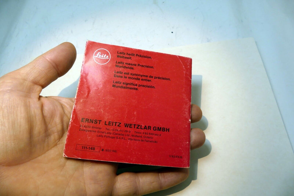 Leica MR-Telyt-R 500mm f8 Lens instruction Guide Book EN GR SP FR