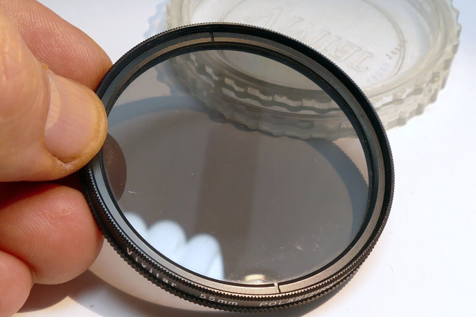 Vivitar 55mm Lens Filter Polarizing PL Linear thin profile - excellent condition