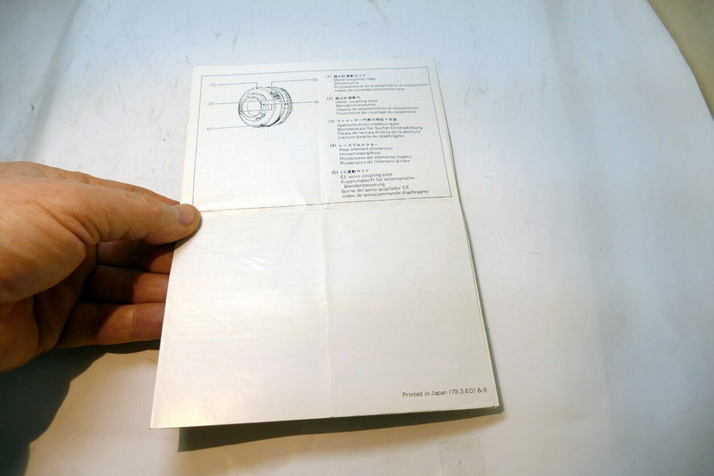 Nikon Nikkor 50mm f1.4 F KK Ai LENS Instruction Guide Manual 1979