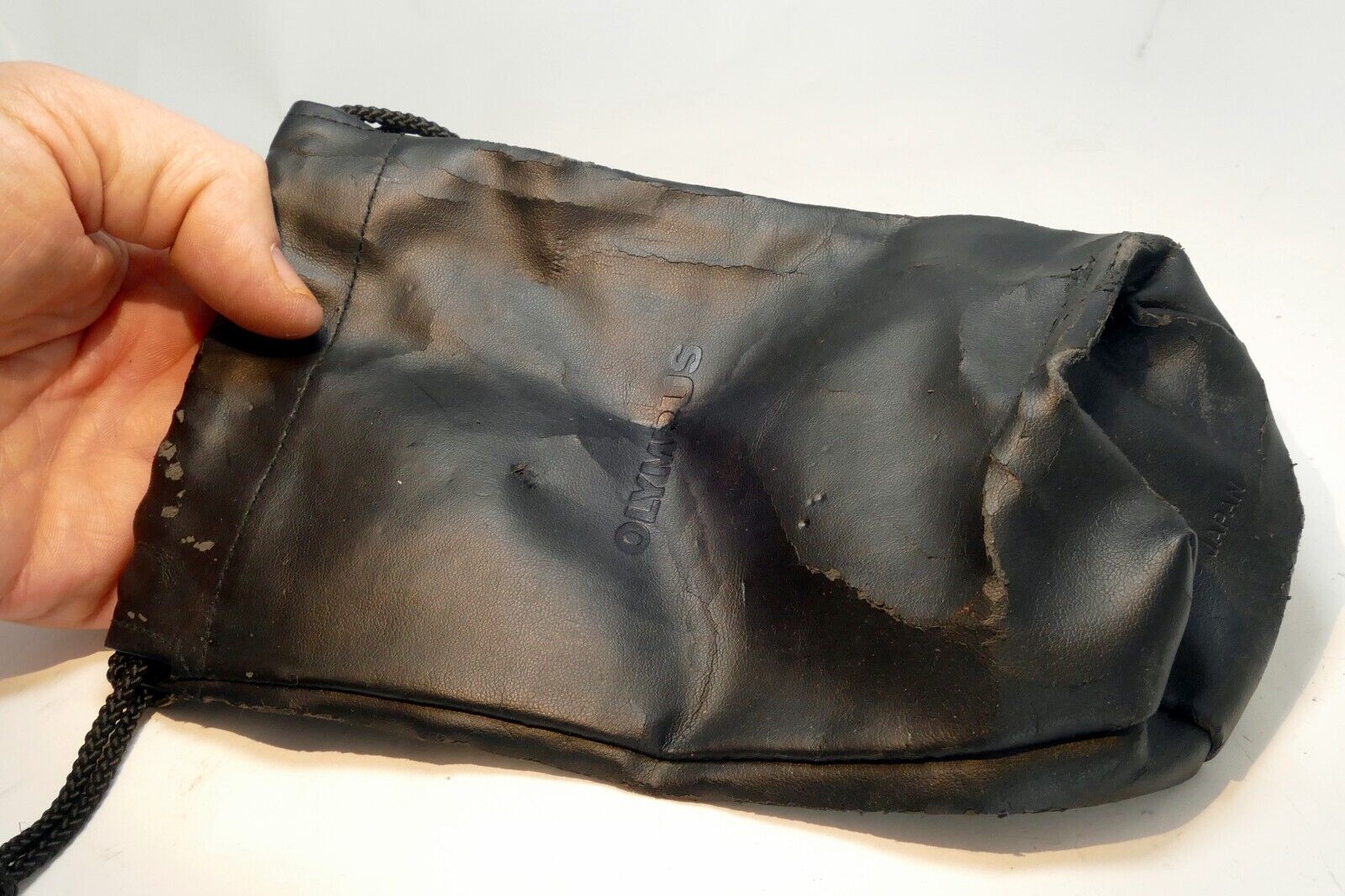 Soft  Leather Drawstring Bag Case for Olympus flash
