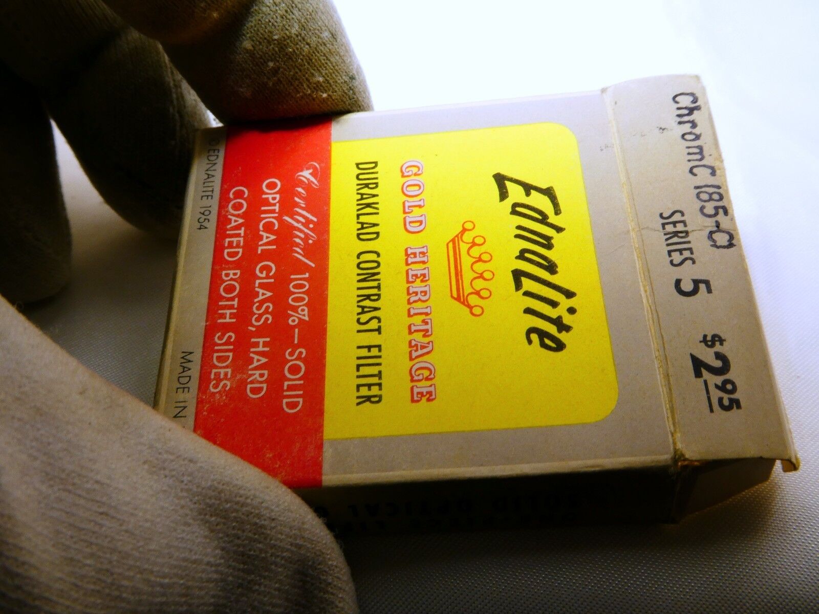 Empty Box for Ednalite series V 5 Chrome A Lens Filter Drop in vintage