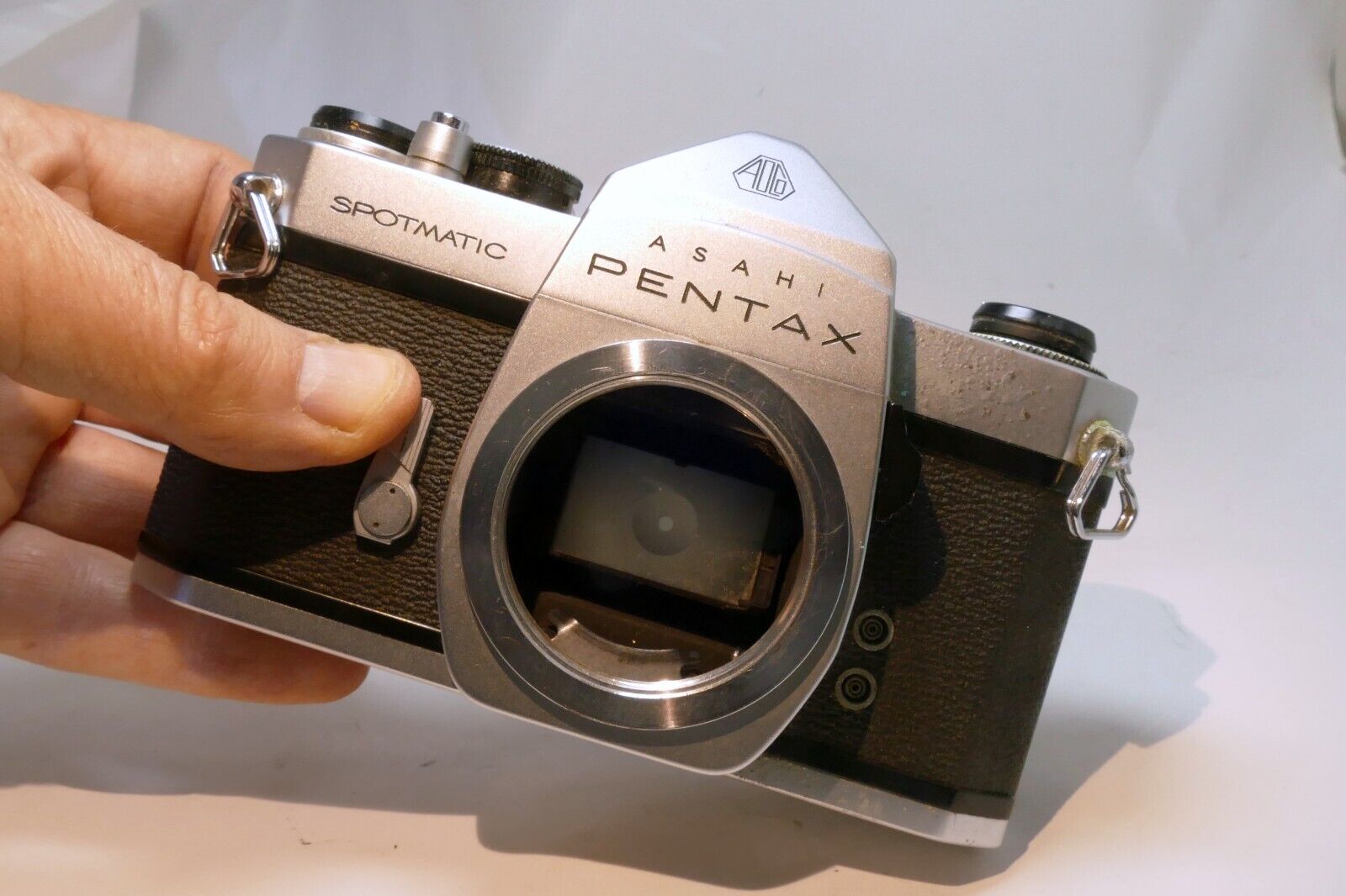 Pentax Spotmatic SP ASAHI Silver 35mm SLR Vintage Film Camera