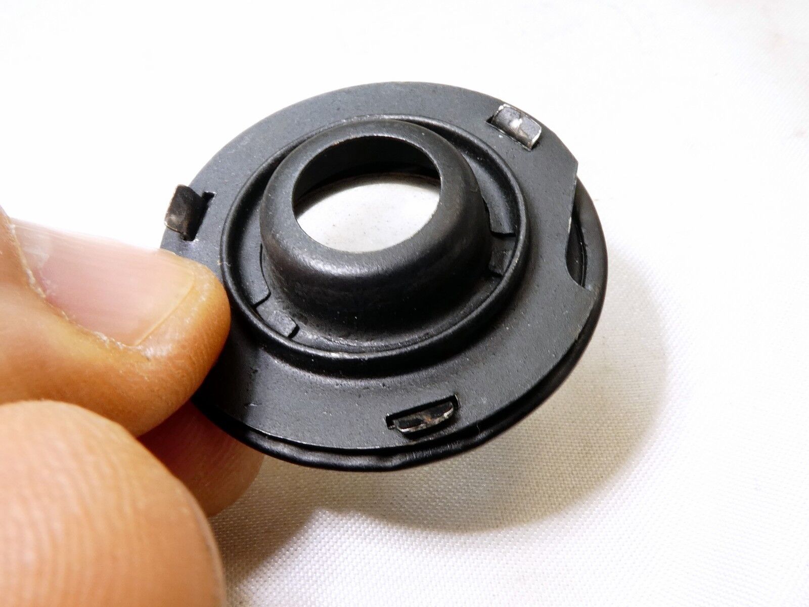Rear lens filter with metal ring