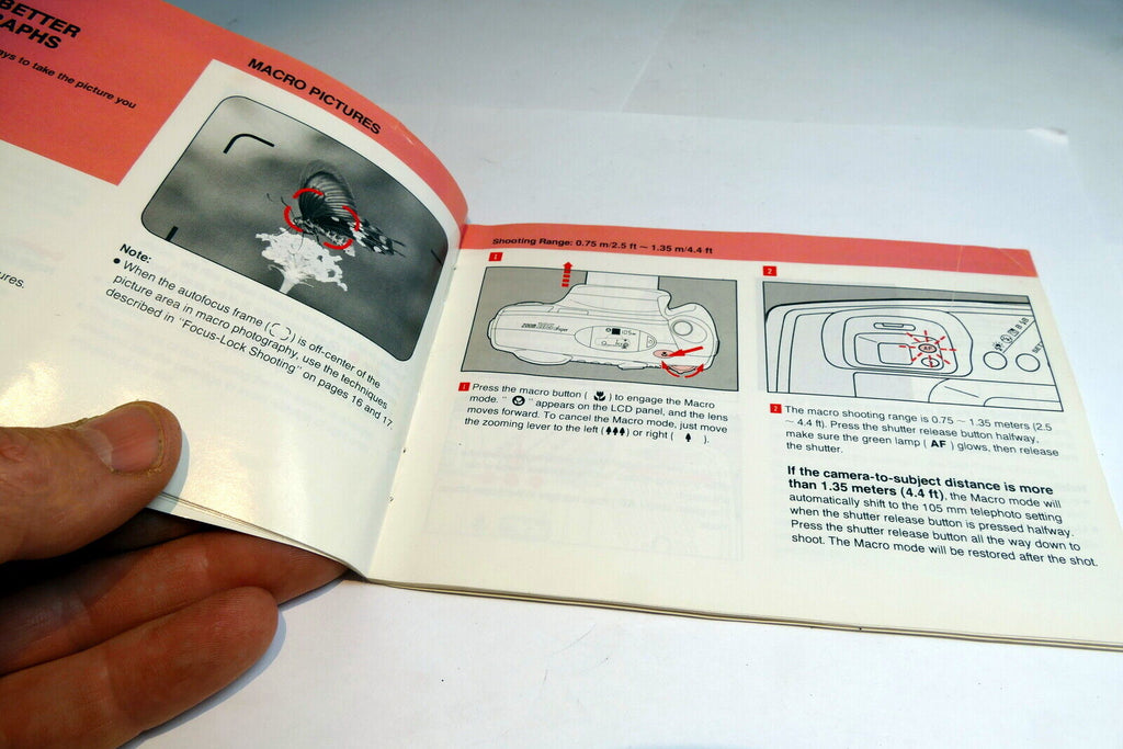 Pentax zoom 105 Super Date camera Instructions Owner's manual Guide English E