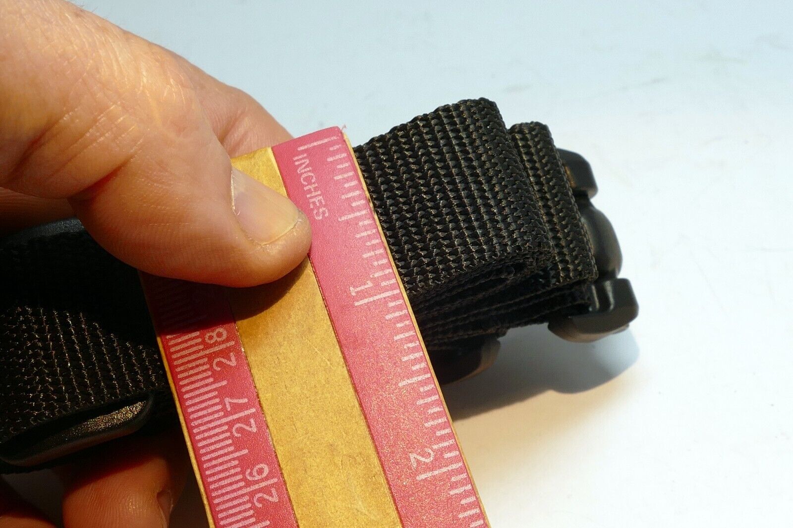 2.5cm wide Nylon Strap for Camera  Case or Lens Case black snap on plastic lugs