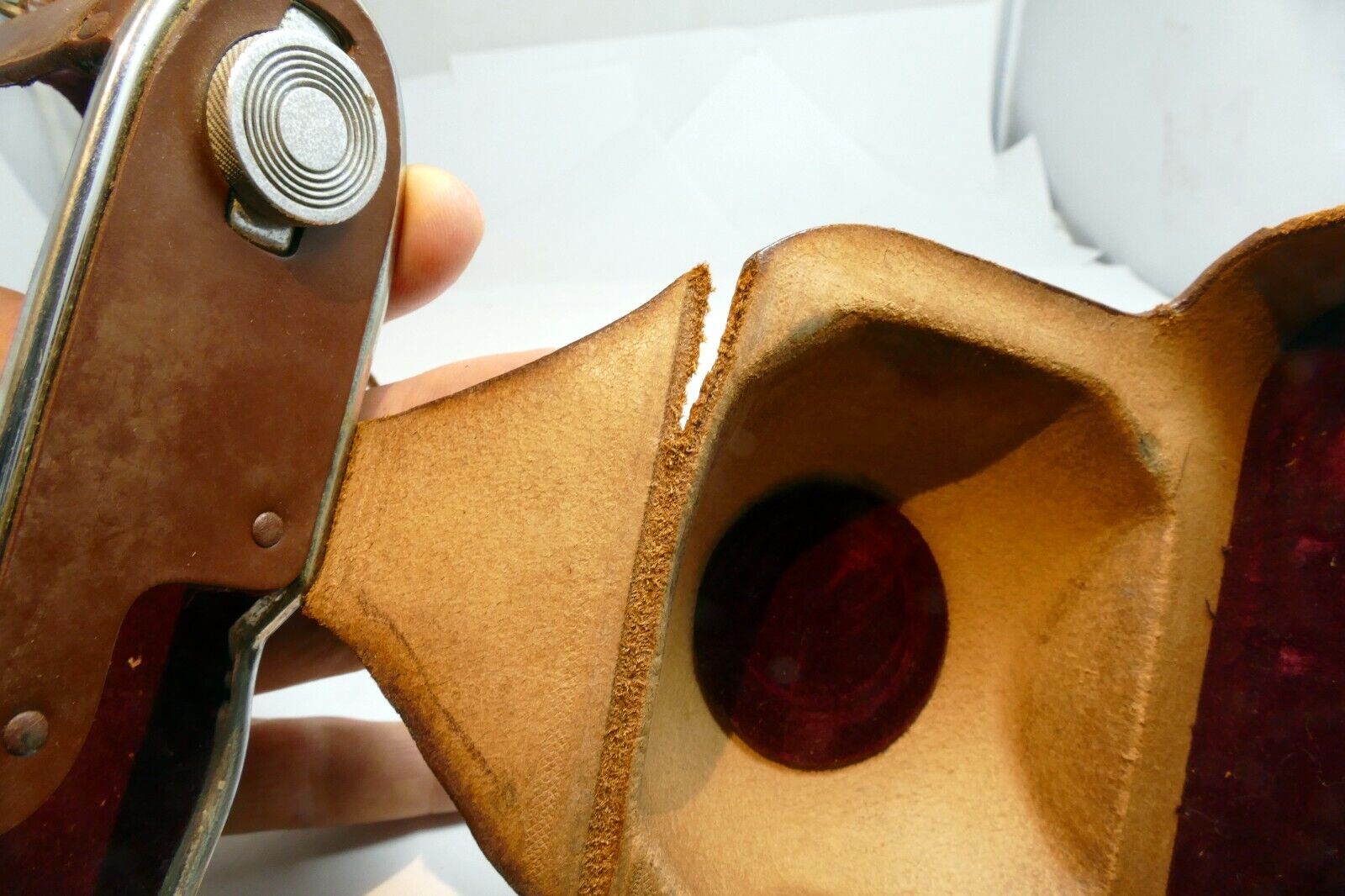 Case for Retinette Kodak  camera  vintage leather brown