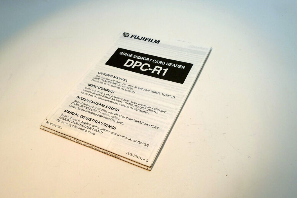 Fujifilm Memory Card Reader DPC-R1 Instruction guide manual EN