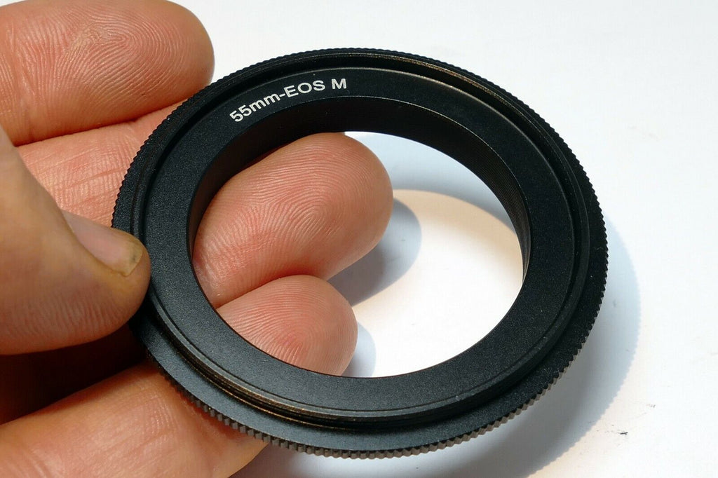 55mm Macro Reverse Adapter Ring for Canon EOS M M2 EF-M mount mirrorless cameras