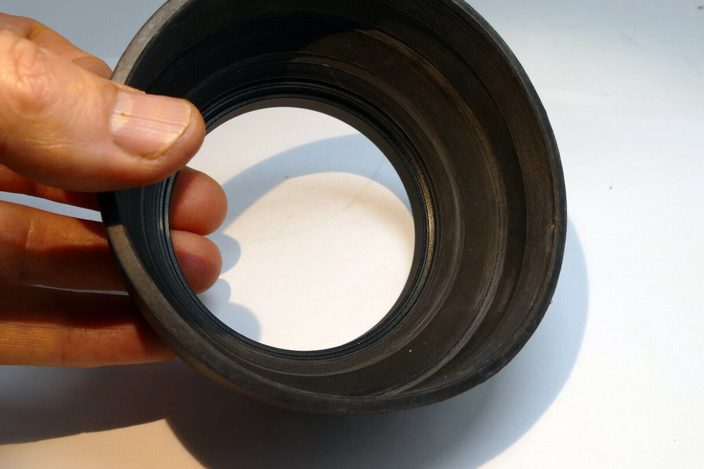 77mm 3-way  rubber lens hood  shade double threaded wide normal telephoto