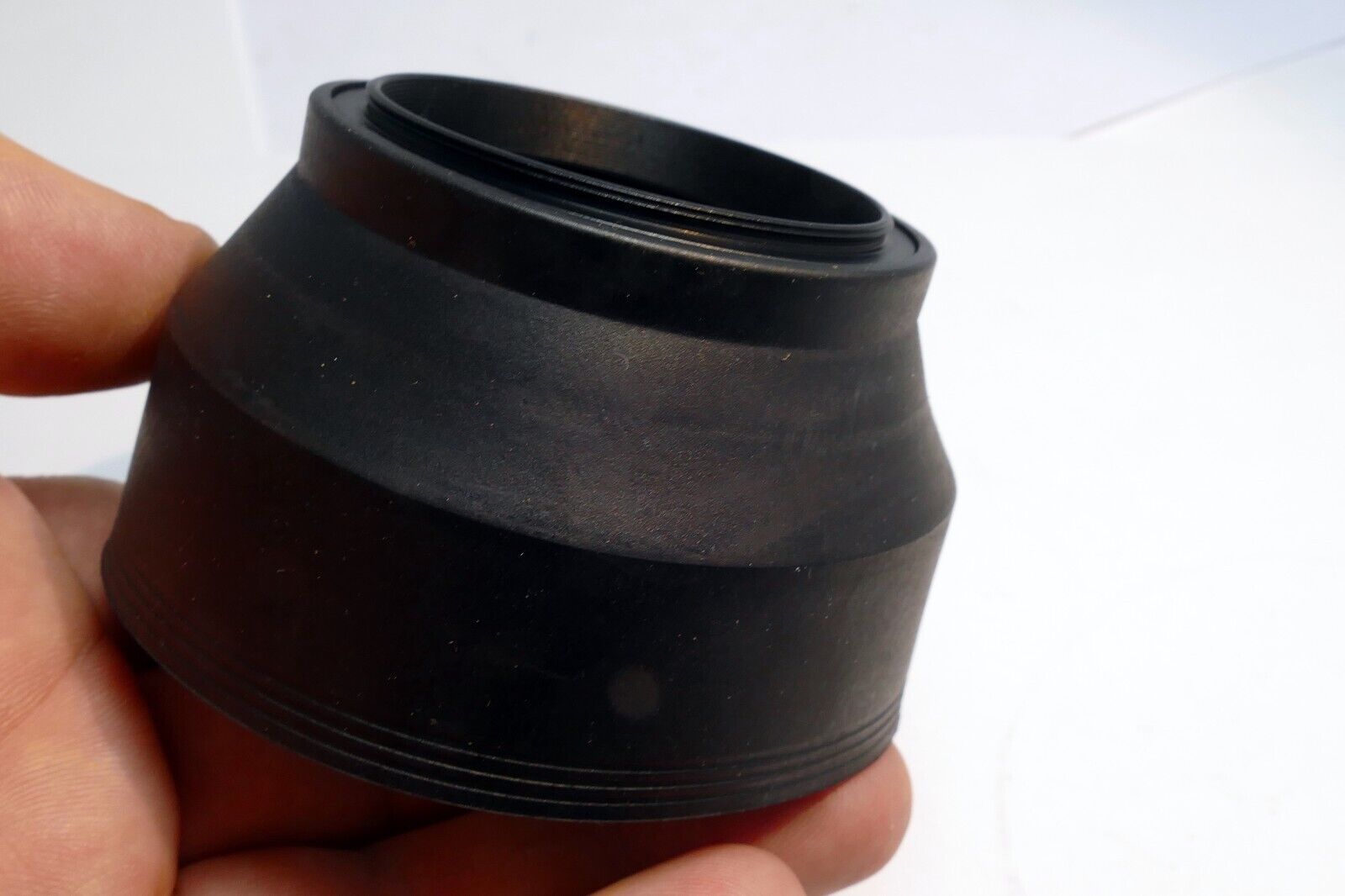 49mm rubber lens hood shade 3-way telephoto and wide angle 28mm 50mm 85mm